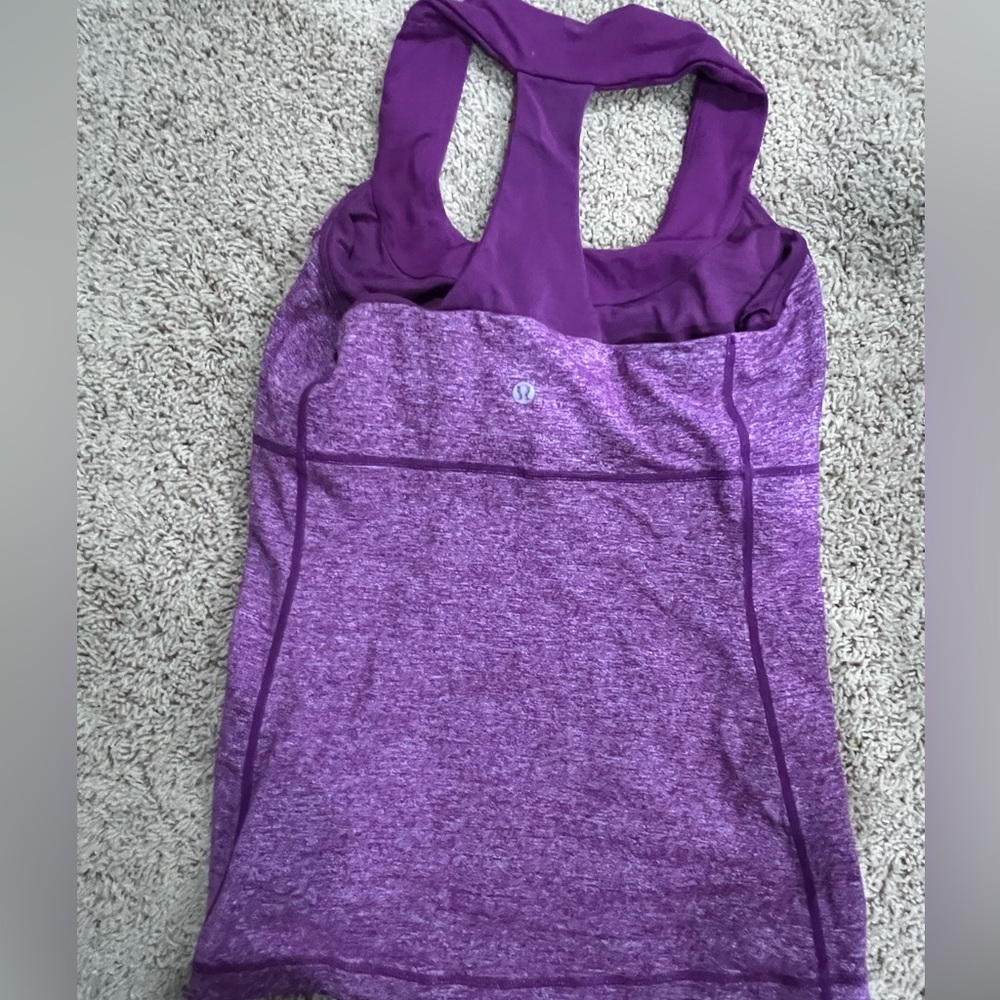 Lululemon purple razorback tank top